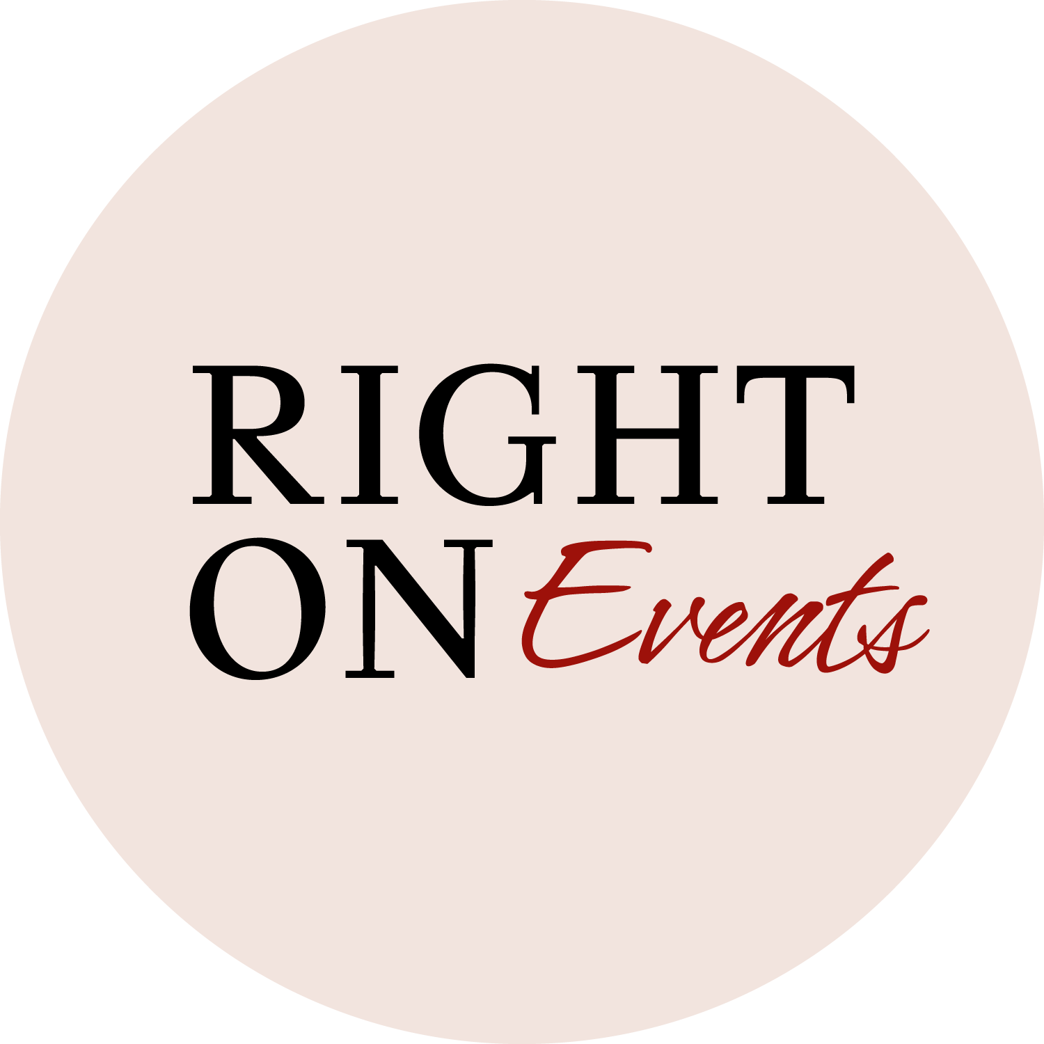 Right On Events logo
